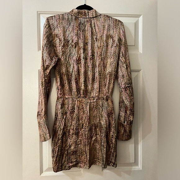 $498 ALEXIS INTEMIX EXCLUSIVE "CIANDRA" ABSTRACT PRINT BOHO SHIRT DRESS XS - Picture 6 of 8
